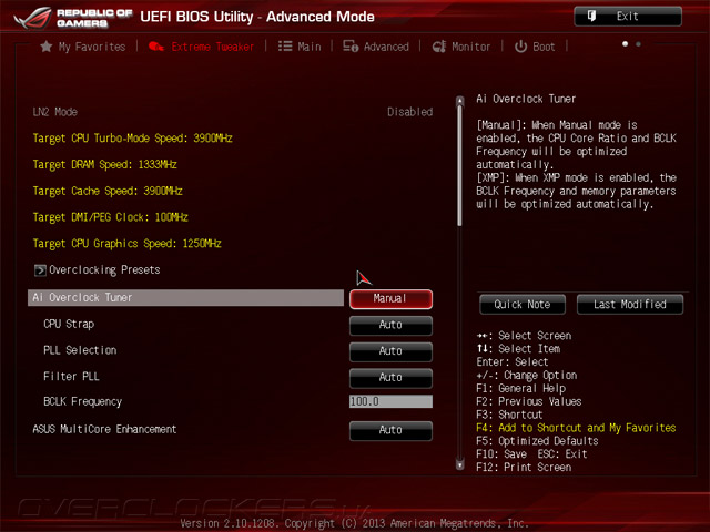 UEFI Setup ASUS Maximus VI Impact