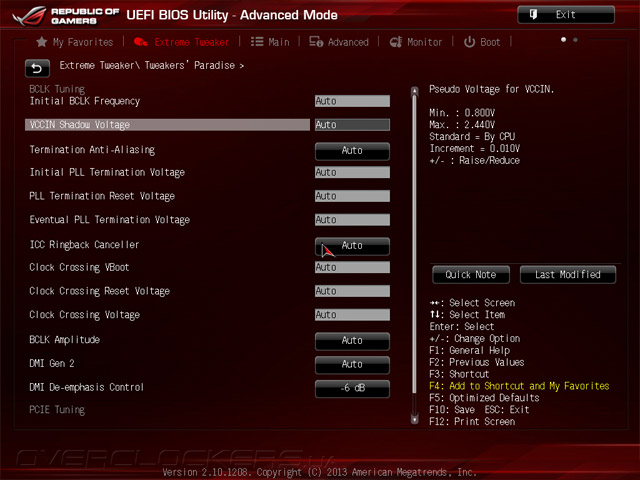 UEFI Setup ASUS Maximus VI Impact