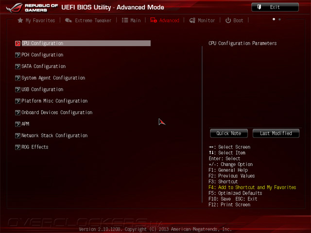 UEFI Setup ASUS Maximus VI Impact