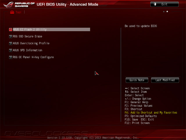 UEFI Setup ASUS Maximus VI Impact