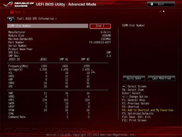 UEFI Setup ASUS Maximus VI Impact