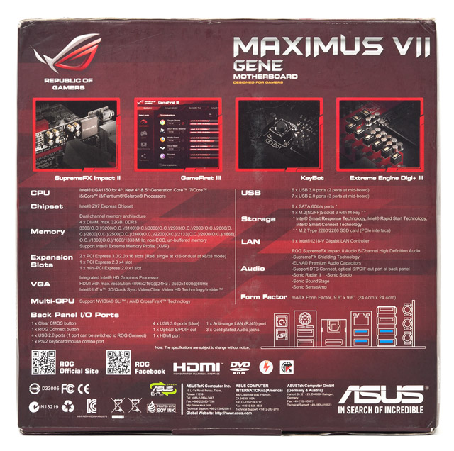 ASUS Maximus VII Gene