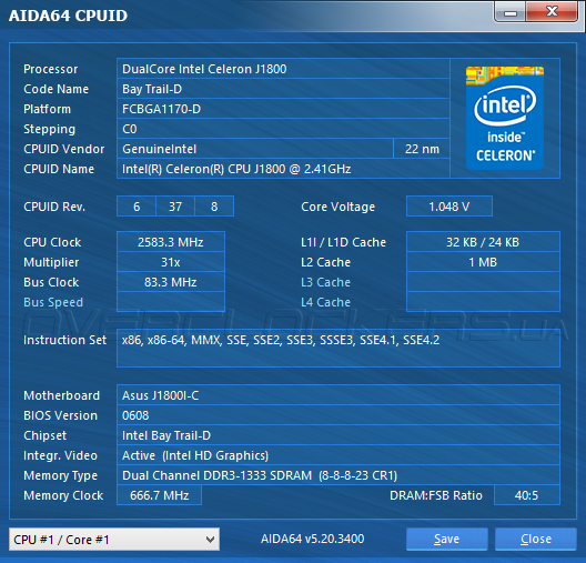 Intel Celeron J1800