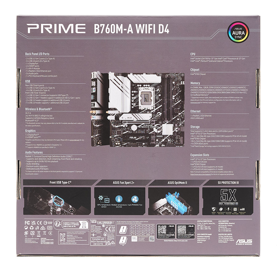 ASUS Prime B760M-A WiFi D4