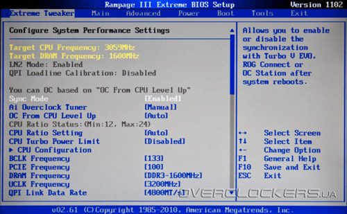 BIOS ASUS Rampage III Extreme