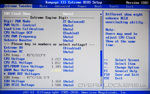 BIOS ASUS Rampage III Extreme