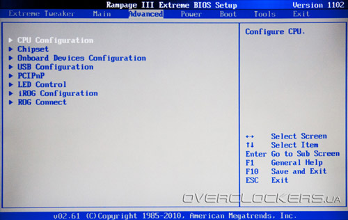 BIOS ASUS Rampage III Extreme