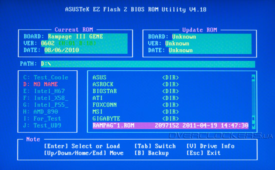 BIOS Setup ASUS Rampage III Gene