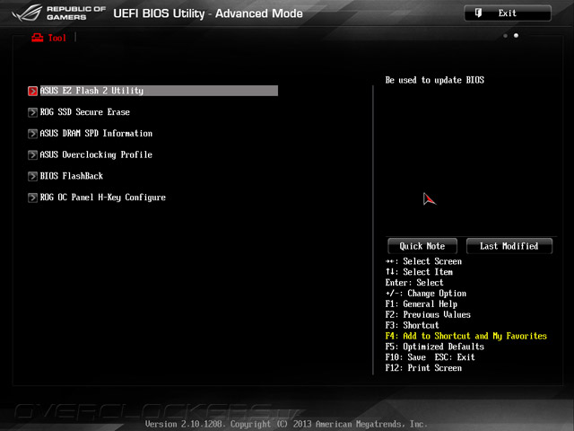 UEFI Setup ASUS Rampage IV Black Edition