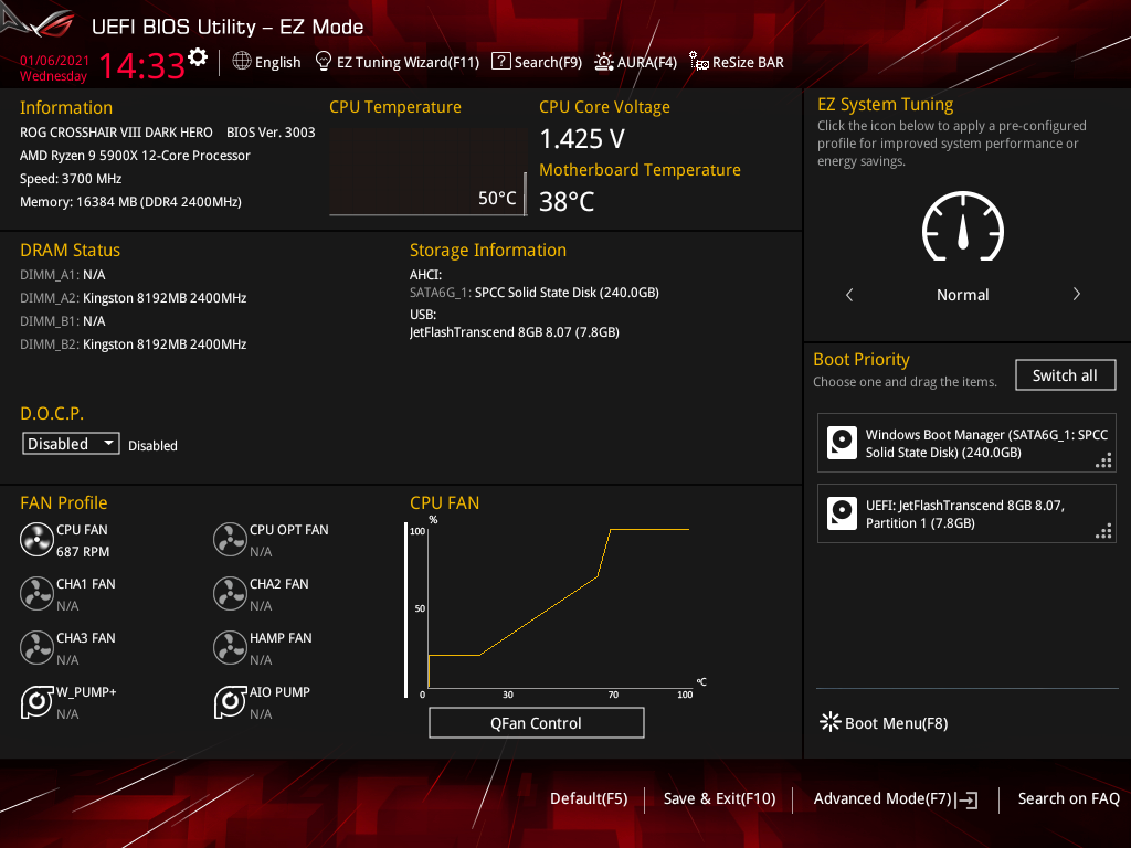 ASUS ROG Crosshair VIII Dark Hero