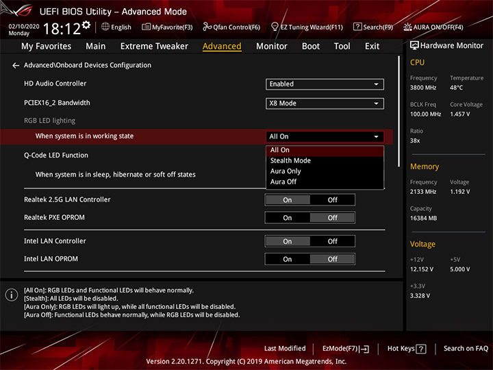 ASUS ROG Crosshair VIII Hero Wi-Fi