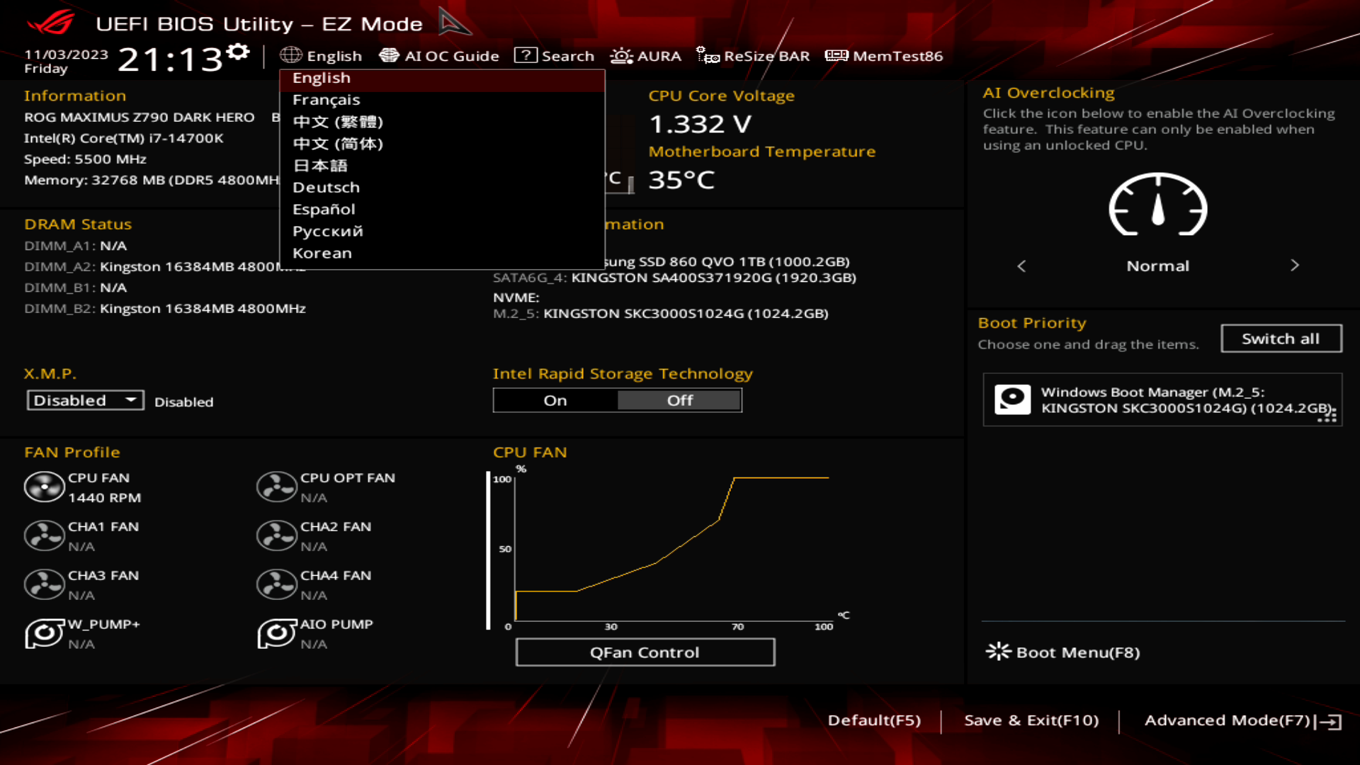 ASUS ROG Maximus Z790 Dark Hero