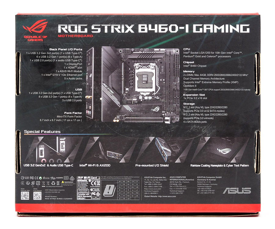 ASUS ROG Strix B460-I Gaming
