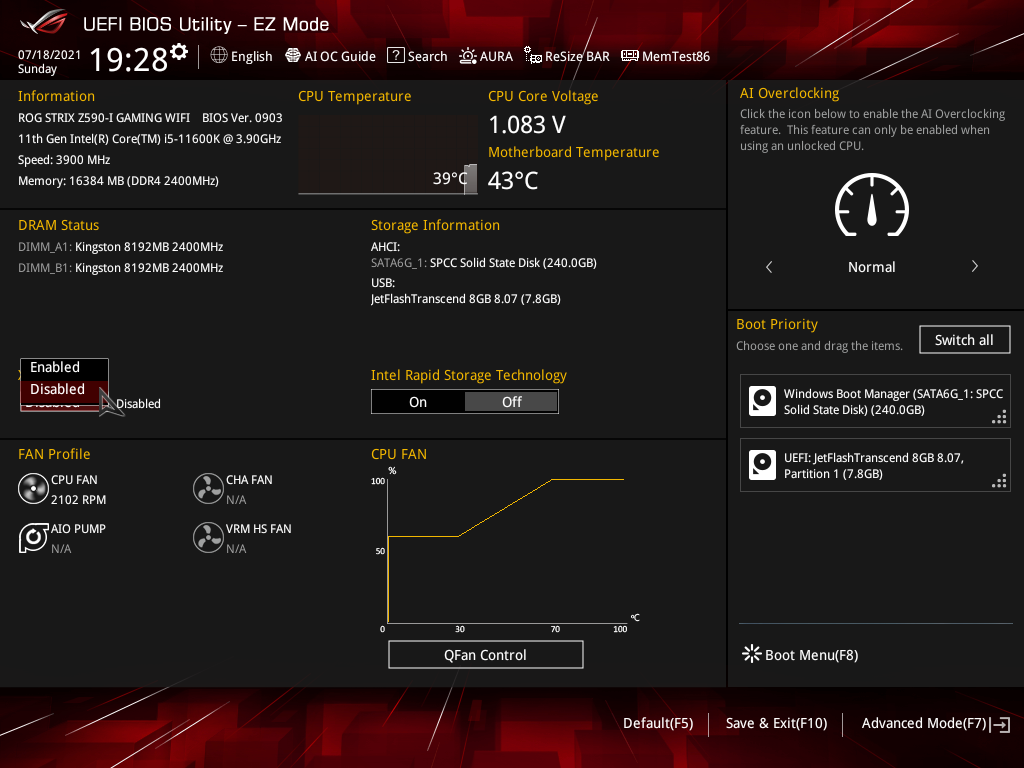 ASUS ROG Strix Z590-I Gaming WiFi