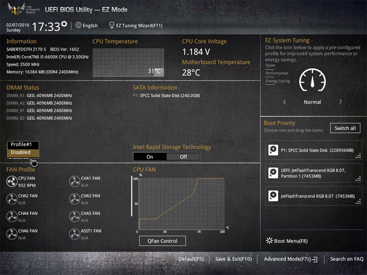 ASUS Sabertooth Z170 S