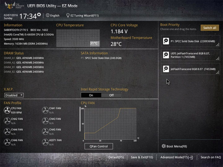 ASUS Sabertooth Z170 S