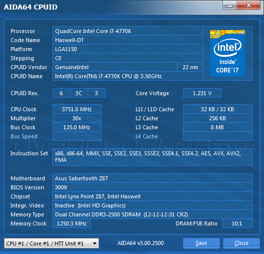 Разгон ASUS Sabertooth Z87