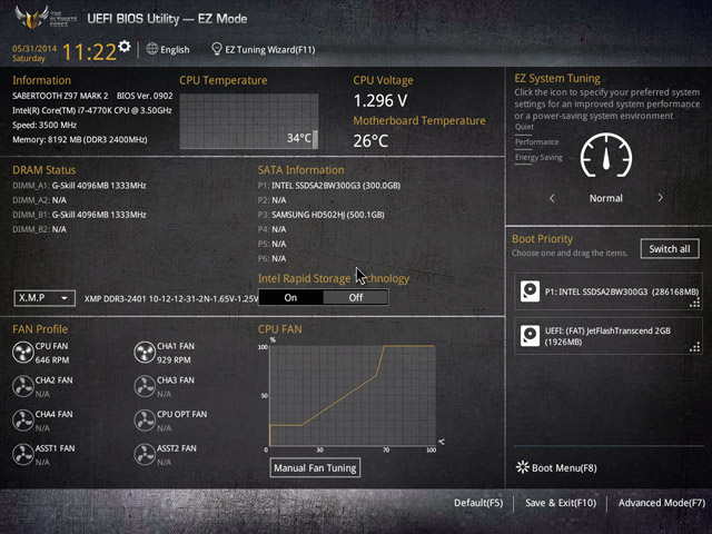 UEFI Setup ASUS Sabertooth Z97 Mark 2