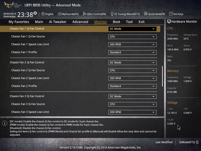 UEFI Setup ASUS Sabertooth Z97 Mark 2