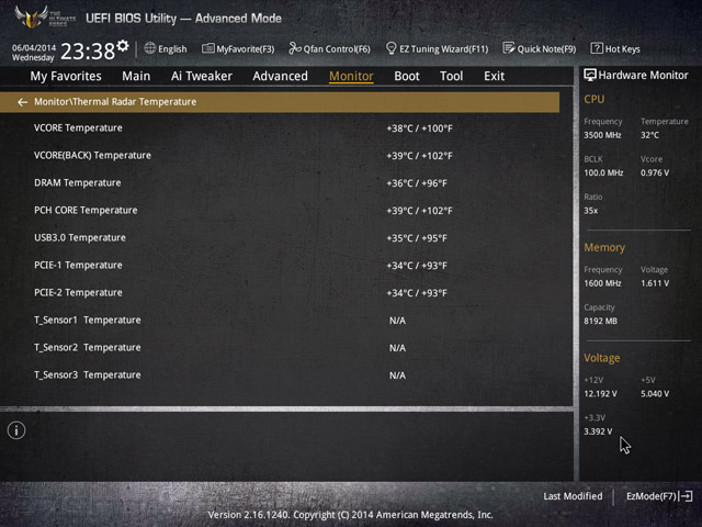 UEFI Setup ASUS Sabertooth Z97 Mark 2