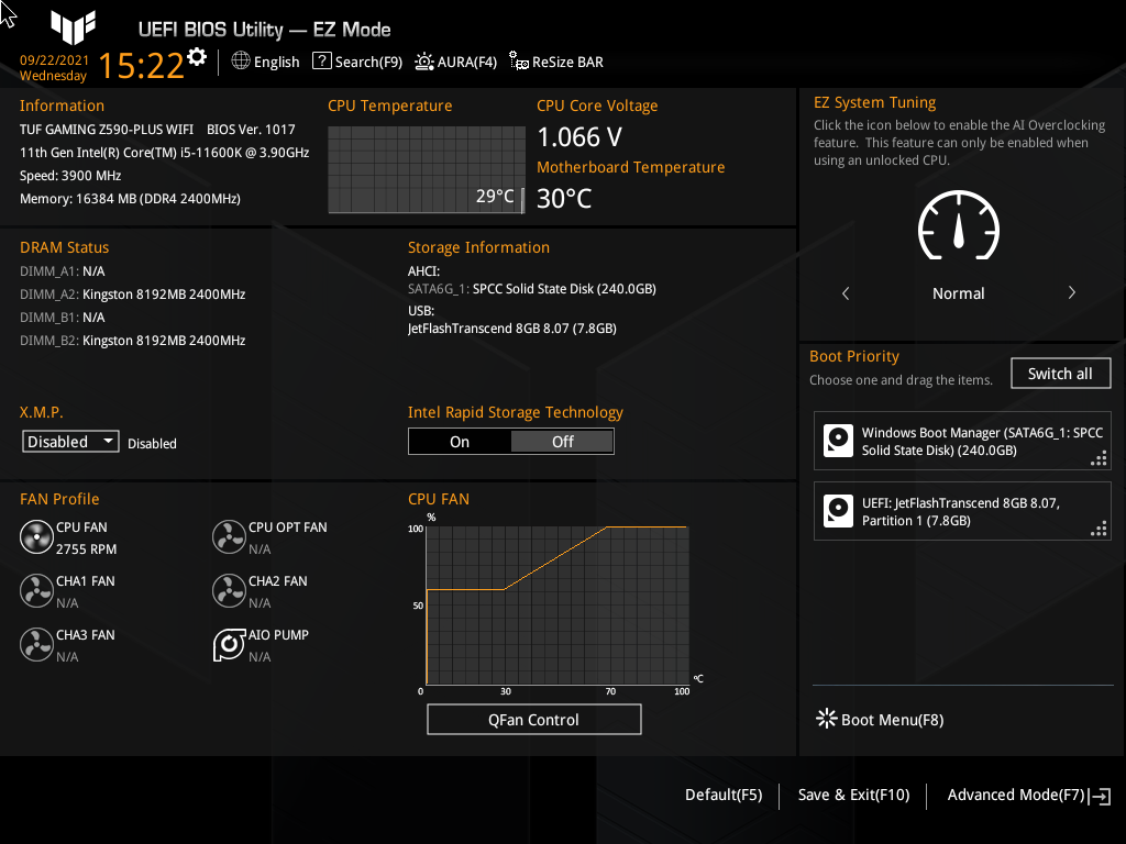 ASUS TUF Gaming Z590-Plus WiFi