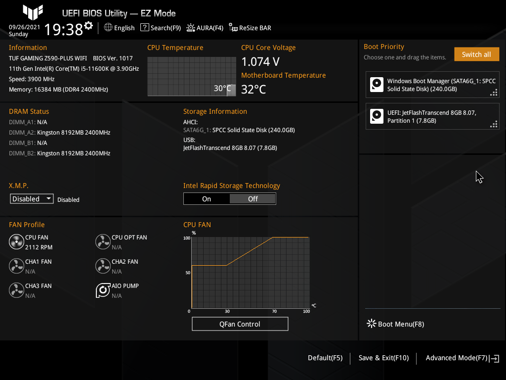 ASUS TUF Gaming Z590-Plus WiFi