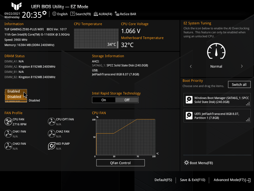 ASUS TUF Gaming Z590-Plus WiFi