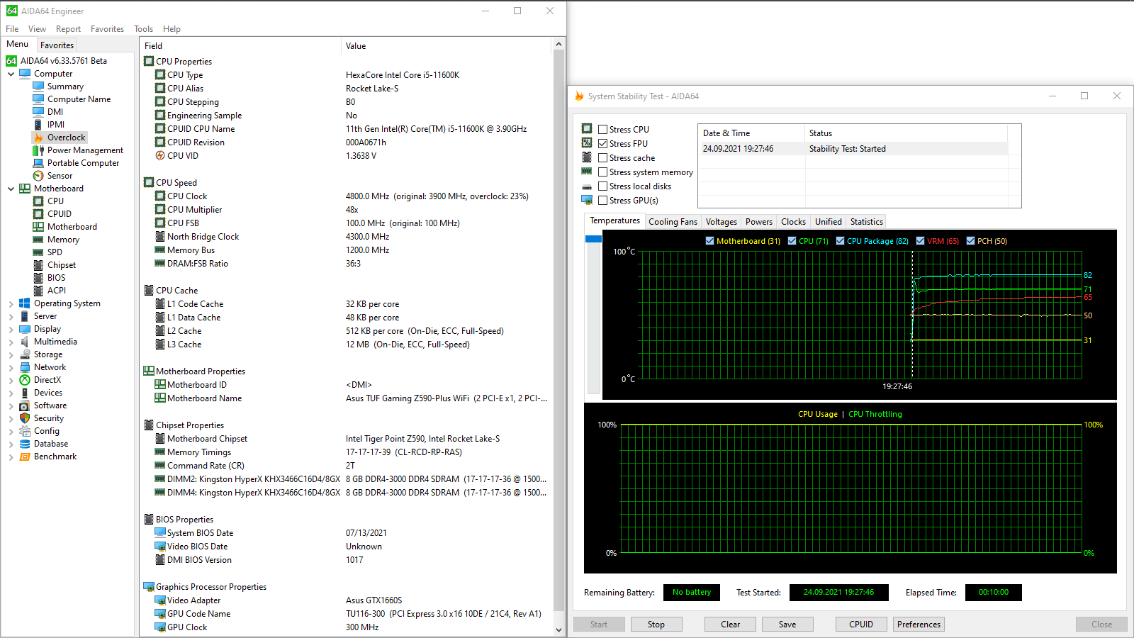 ASUS TUF Gaming Z590-Plus WiFi