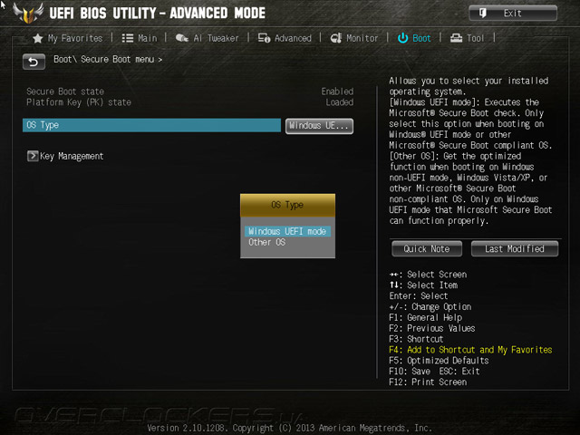 UEFI Setup ASUS Vanguard B85