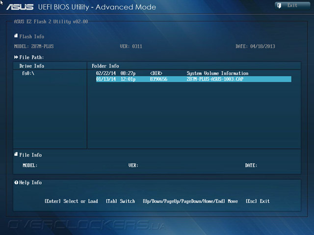 UEFI Setup ASUS Z87M-Plus