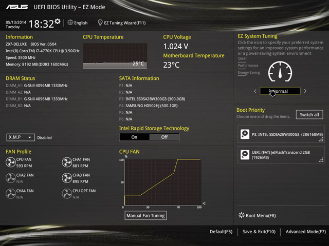 UEFI Setup ASUS Z97-Deluxe