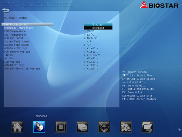 UEFI Setup Biostar Hi-Fi A85W