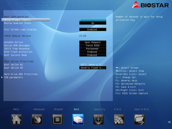 UEFI Setup Biostar Hi-Fi A85W