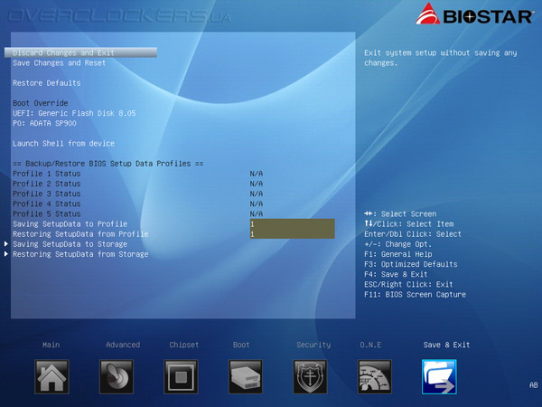 UEFI Setup Biostar Hi-Fi A85W