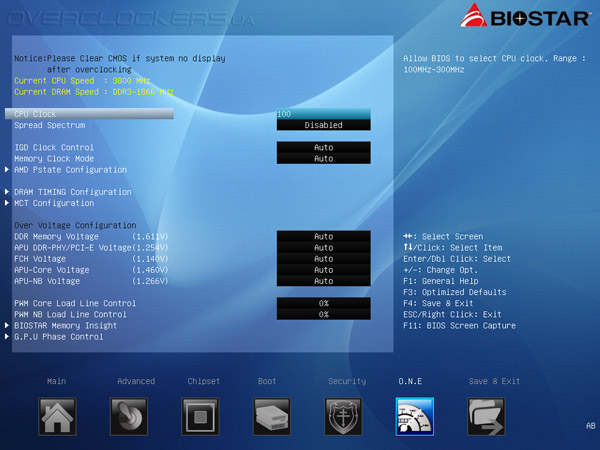 UEFI Setup Biostar Hi-Fi A85W