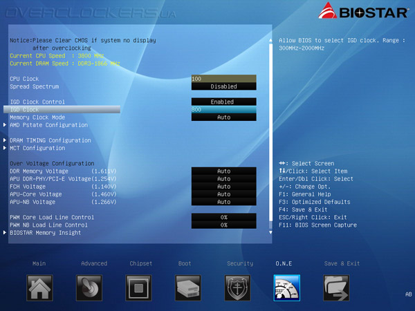 UEFI Setup Biostar Hi-Fi A85W