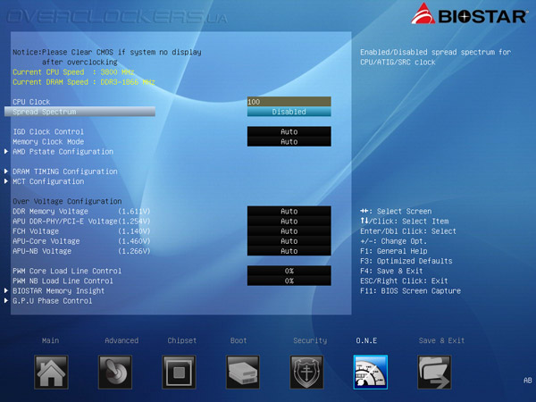 UEFI Setup Biostar Hi-Fi A85W