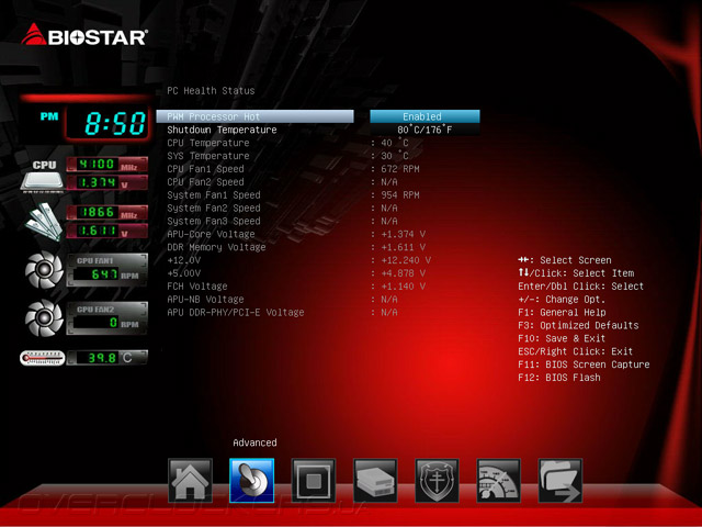 UEFI Setup Biostar Hi-Fi A88W 3D