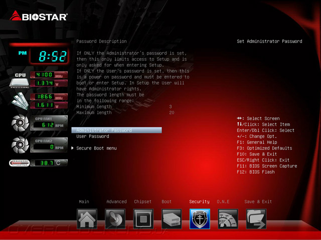 UEFI Setup Biostar Hi-Fi A88W 3D