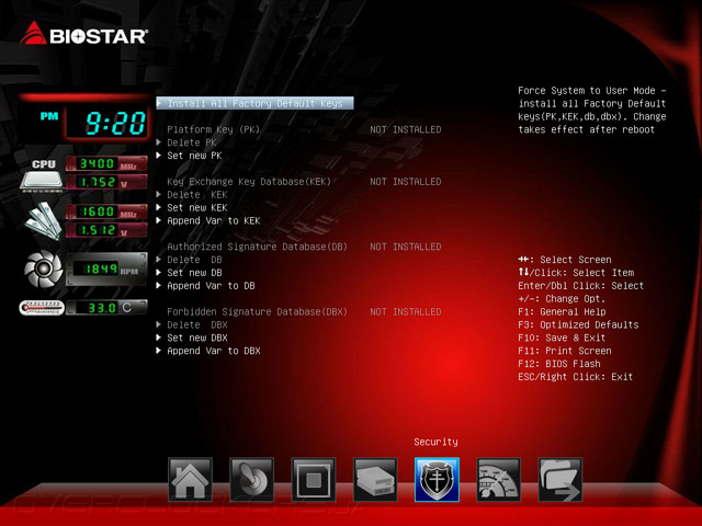 UEFI Setup Biostar Hi-Fi B85N 3D