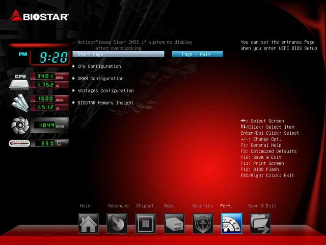 UEFI Setup Biostar Hi-Fi B85N 3D