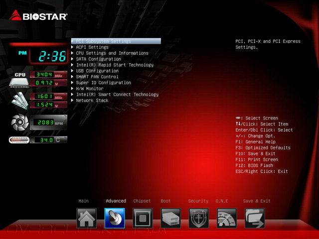 UEFI Setup Biostar Hi-Fi Z87X 3D