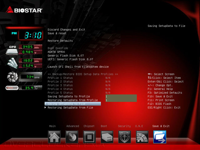 UEFI Setup Biostar Hi-Fi Z87X 3D