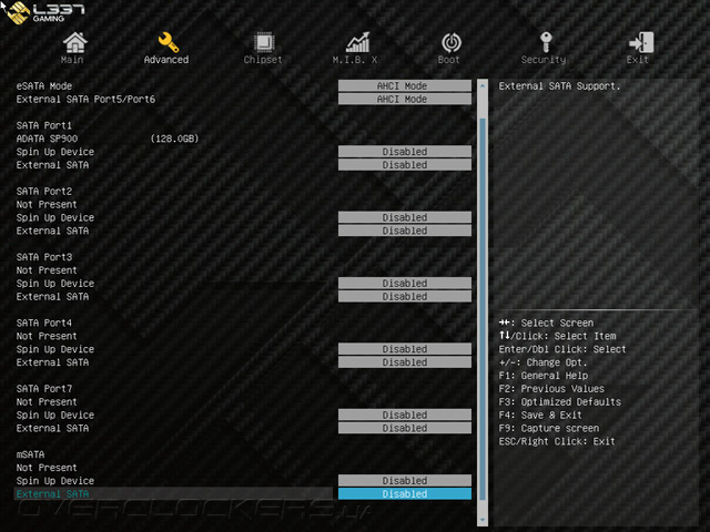 UEFI Setup ECS Z87H3-A2X Golden