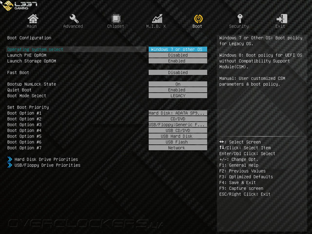 UEFI Setup ECS Z87H3-A2X Golden