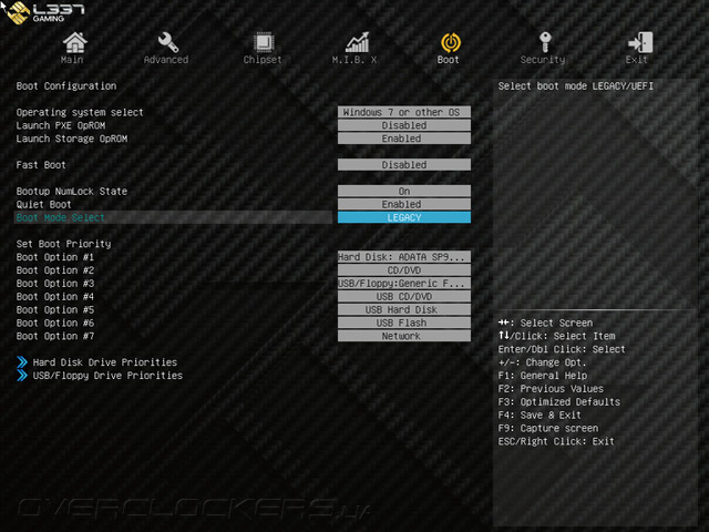 UEFI Setup ECS Z87H3-A2X Golden