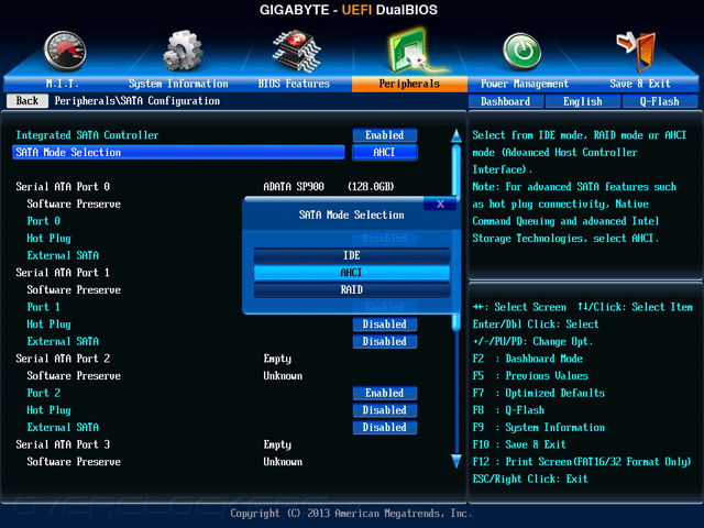 UEFI Setup Gigabyte G1.Sniper Z87