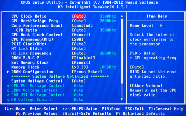 BIOS Setup Gigabyte GA-990FXA-UD5