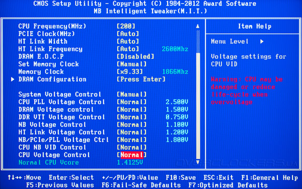 BIOS Setup Gigabyte GA-990FXA-UD5