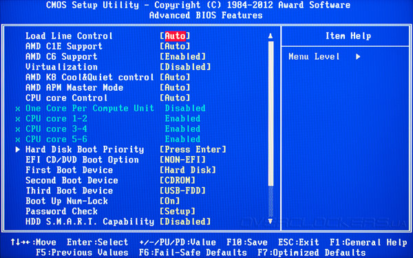 BIOS Setup Gigabyte GA-990FXA-UD5